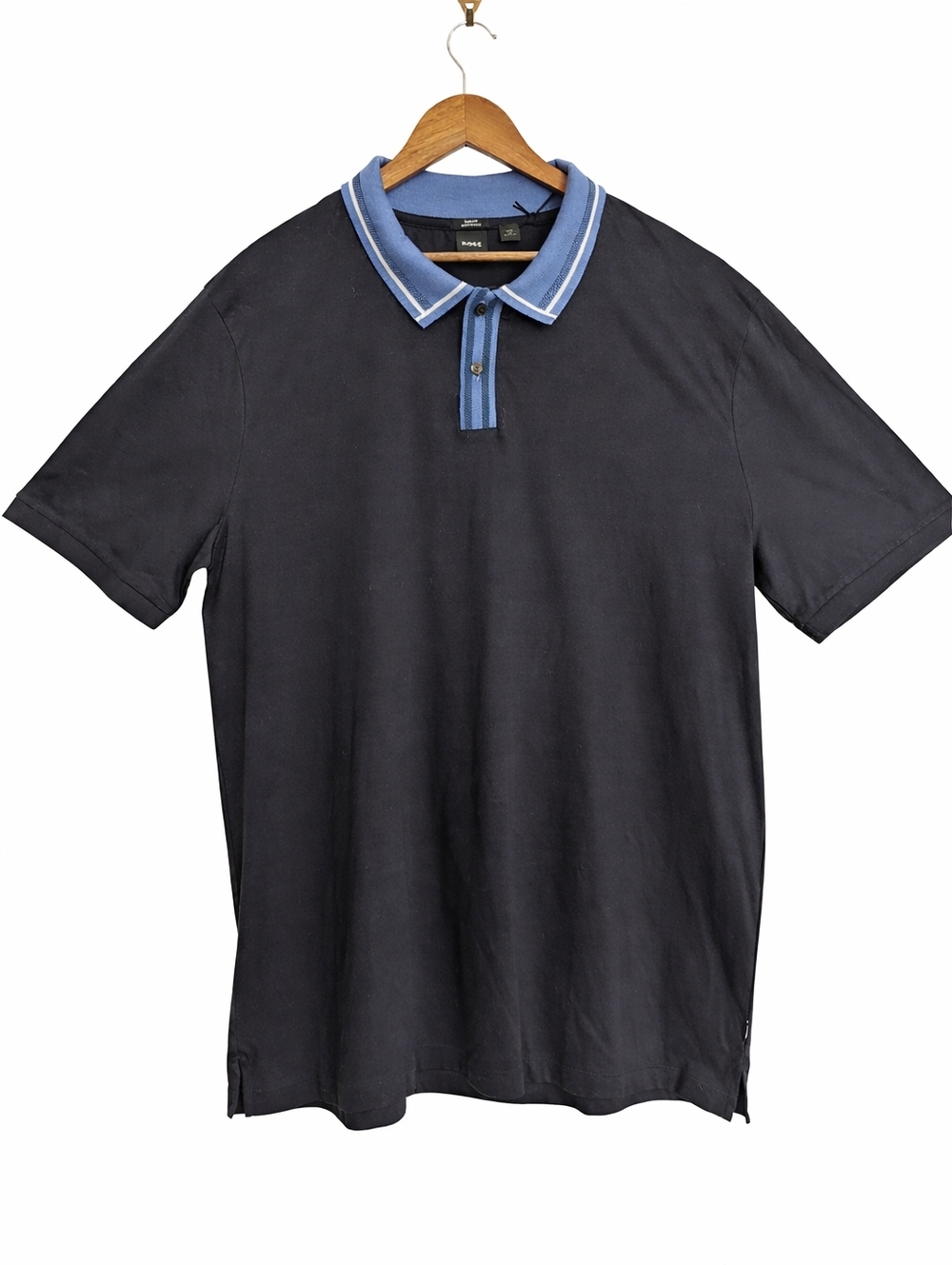 Hugo Boss Cotton Navy Short Sleeve Polo Shirt Slim Fit  2XLT NWT